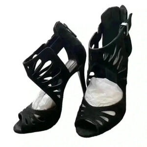 NEW Schutz Leather Laser Cutout Stilettos